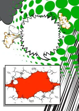 Cool abstract cartoon backdrop, comic book background. Retro vector comics .. Stock Illustration