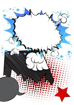 Cool abstract cartoon backdrop, comic book background. Retro vector comics .. 스톡 일러스트