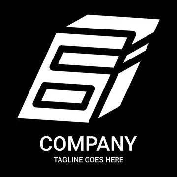 Cool abstract logo number 6. Sport style. Illustrazione stock