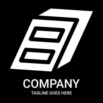 Cool abstract logo number 8. Sport style. Illustrazione stock