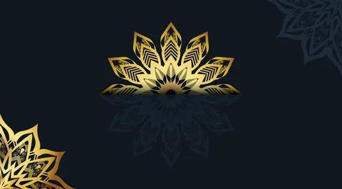 Cool abstract modern stylish gradient luxury color mandala art background Stock Illustration