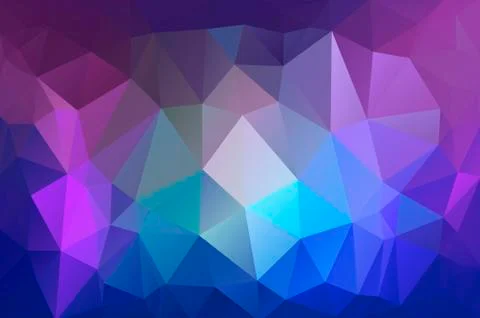Cool abstract multicolor background of triangles of blue, kiolet, red hues Stock Illustration