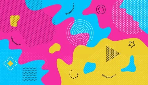 Cool abstract playground, 90s texture. Fun color digital background, hipster イラスト素材