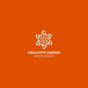 Cool Abstract Radial Creative Logo Design Vector EPS10 Stock Illustration