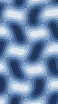 A cool abstract repeating pattern uses blue, navy, pale blue, and white rou.. イラスト素材