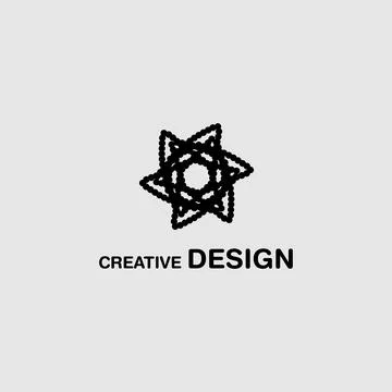 Cool Abstract Star Logo Design Art EPS10 Stock Illustration