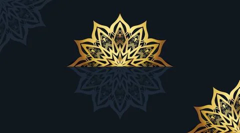 Cool abstract stylish gradient luxury color mandala art background template Stock Illustration