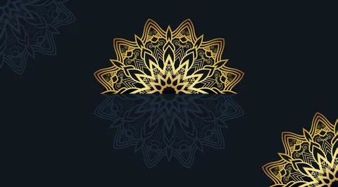 Cool abstract stylish gradient luxury colorful mandala art background templat Illustrazione stock