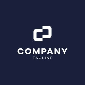 Cool and elegant initial letter CD Stock Illustration