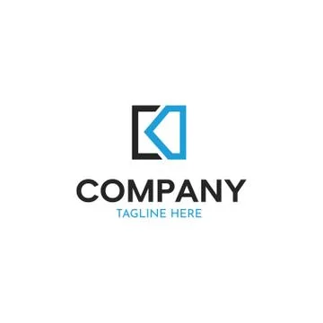 Cool and elegant initial letter ck Stock Illustration