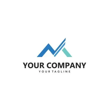 Cool and elegant initial letter M#1 Stock Illustration