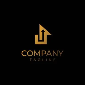 A cool and elegant logo for classy real estate Stock Illustration