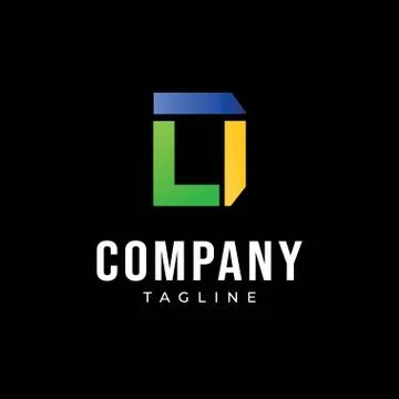 Cool and modern initials D logo design Stock Illustration