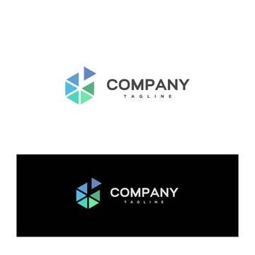 .Cool and modern logo design for investment companies 2 스톡 일러스트