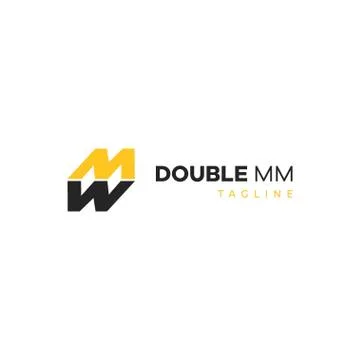 Cool and modern logo initials MW letters Stock Illustration