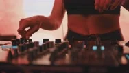 A Cool And Stylish Female Dj Stock Footage