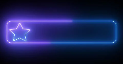 Cool animated fancy lower third with neon moving colors. Cool-designed blue.. Stock Illustration