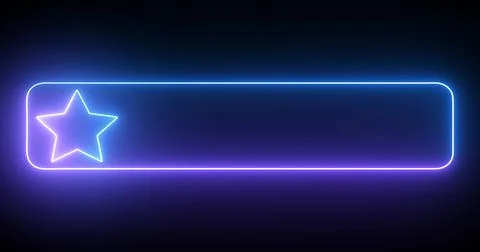 Cool animated fancy lower third with neon moving colors. Cool-designed blue.. Stock Illustration