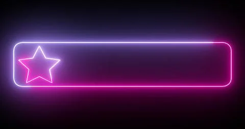 Cool animated fancy lower third with neon moving colors. Cool-designed pink.. Stock Illustration