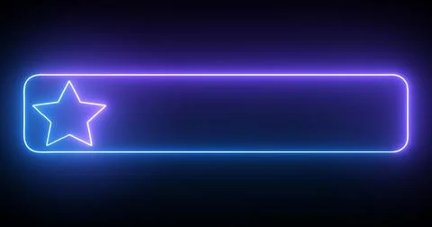 Cool animated fancy lower third with neon moving colors. Cool-designed blue.. Stock Illustration
