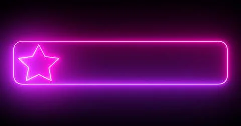 Cool animated fancy lower third with neon moving colors. Cool-designed pink.. Stock Illustration