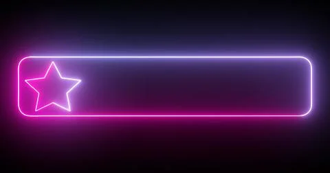 Cool animated fancy lower third with neon moving colors. Cool-designed pink.. Stock Illustration
