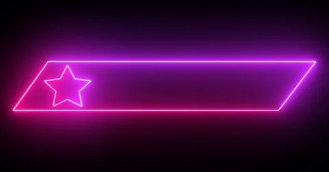 Cool animated fancy lower third with neon moving colors. Cool-designed pink.. Stock Illustration