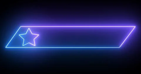 Cool animated fancy lower third with neon moving colors. Cool-designed blue.. Stock Illustration