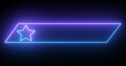 Cool animated fancy lower third with neon moving colors. Cool-designed blue.. Stock Illustration