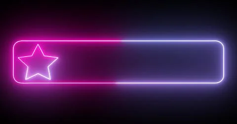 Cool animated fancy lower third with neon moving colors. Cool-designed pink.. Stock Illustration