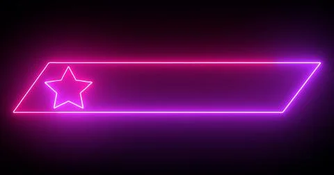 Cool animated fancy lower third with neon moving colors. Cool-designed pink.. Stock Illustration