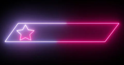 Cool animated fancy lower third with neon moving colors. Cool-designed pink.. Stock Illustration