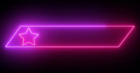 Cool animated fancy lower third with neon moving colors. Cool-designed pink.. Stock Illustration