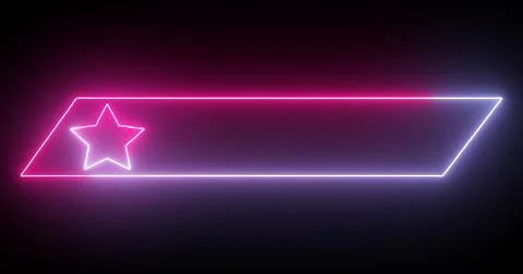 Cool animated fancy lower third with neon moving colors. Cool-designed pink.. Stock Illustration