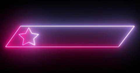 Cool animated fancy lower third with neon moving colors. Cool-designed pink.. Stock Illustration