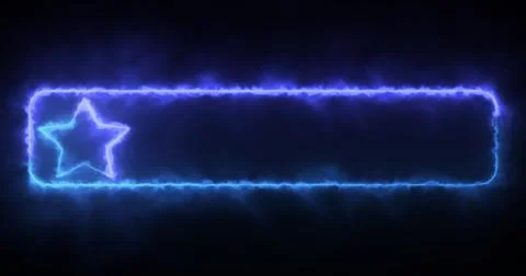 Cool animated fancy lower third with neon moving colors. Cool-designed blue.. Stock Illustration