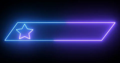 Cool animated fancy lower third with neon moving colors. Cool-designed blue.. Stock Illustration