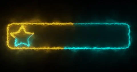 Cool animated fancy lower third with neon moving colors. Cool-designed ligh.. Stock Illustration