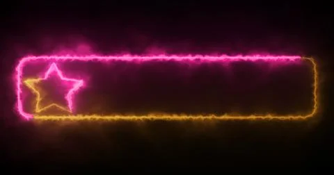 Cool animated fancy lower third with neon moving colors. Cool-designed pink.. Stock Illustration