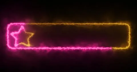 Cool animated fancy lower third with neon moving colors. Cool-designed pink.. Stock Illustration
