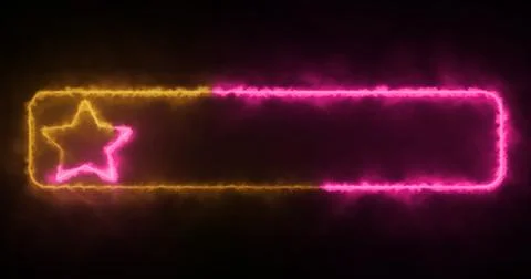 Cool animated fancy lower third with neon moving colors. Cool-designed pink.. Stock Illustration
