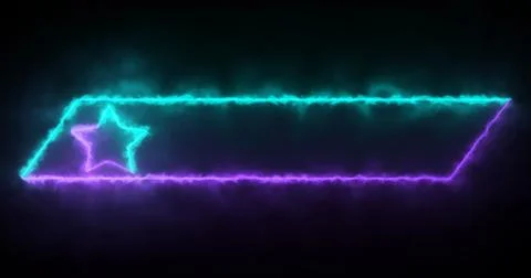 Cool animated fancy lower third with neon moving colors. Cool-designed ligh.. Stock Illustration
