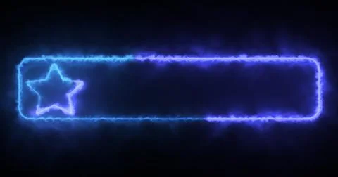 Cool animated fancy lower third with neon moving colors. Cool-designed blue.. Stock Illustration
