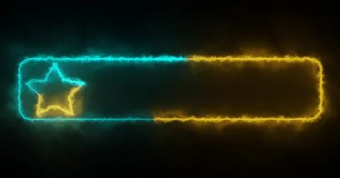 Cool animated fancy lower third with neon moving colors. Cool-designed ligh.. Stock Illustration