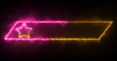 Cool animated fancy lower third with neon moving colors. Cool-designed pink.. Stock Illustration