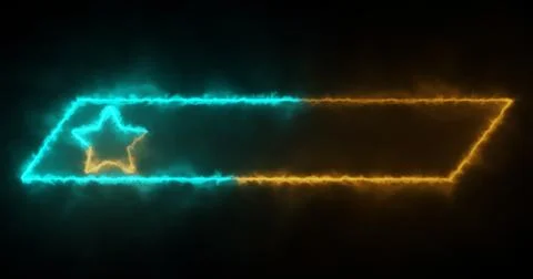 Cool animated fancy lower third with neon moving colors. Cool-designed ligh.. Stock Illustration