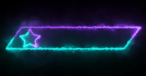 Cool animated fancy lower third with neon moving colors. Cool-designed ligh.. Stock Illustration