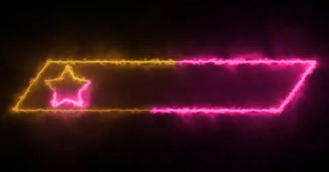Cool animated fancy lower third with neon moving colors. Cool-designed pink.. Stock Illustration