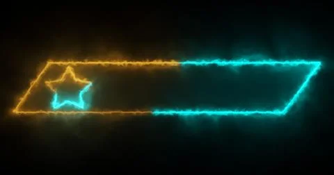 Cool animated fancy lower third with neon moving colors. Cool-designed ligh.. Stock Illustration