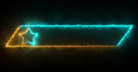 Cool animated fancy lower third with neon moving colors. Cool-designed ligh.. Stock Illustration